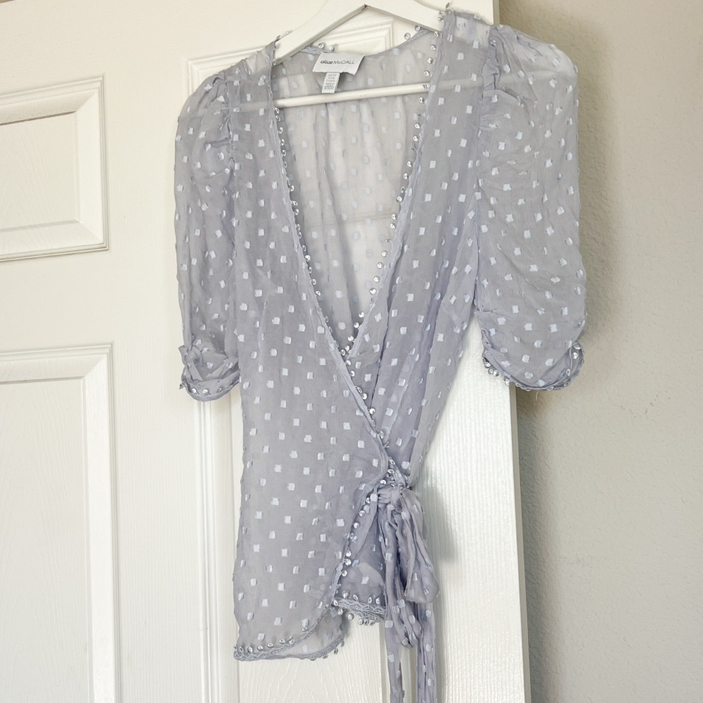 ALICE MCCALL Moon Talk Wrap Blouse Tank Top Alexa Chung - Picture 3 of 7